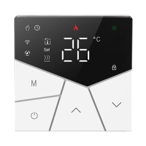 UNBRANDED Smart θερμοστάτης πετρελαίου BHT-15GBLW, WiFi, χωνευτός, μαύρος