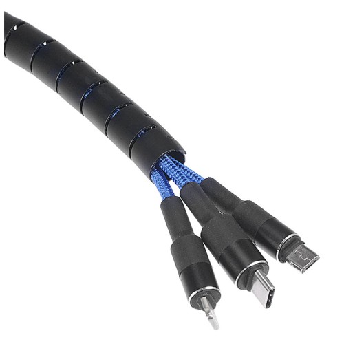Powertech POWERTECH δεματικό καλωδίων TIES-083, πλαστικό, Φ20mm, 2m, μαύρο