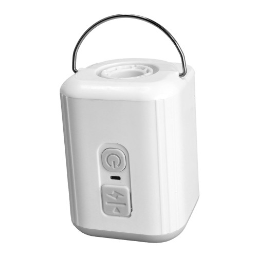 Powertech POWERTECH μίνι τρόμπα PT-1553 με φακό, 5W, επαναφορτιζόμενη, λευκή