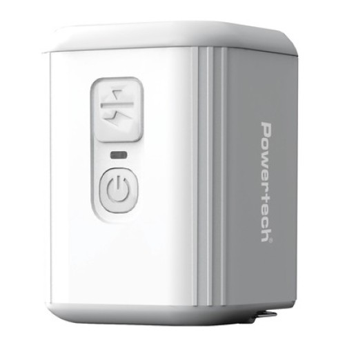 Powertech POWERTECH μίνι τρόμπα PT-1553 με φακό, 5W, επαναφορτιζόμενη, λευκή