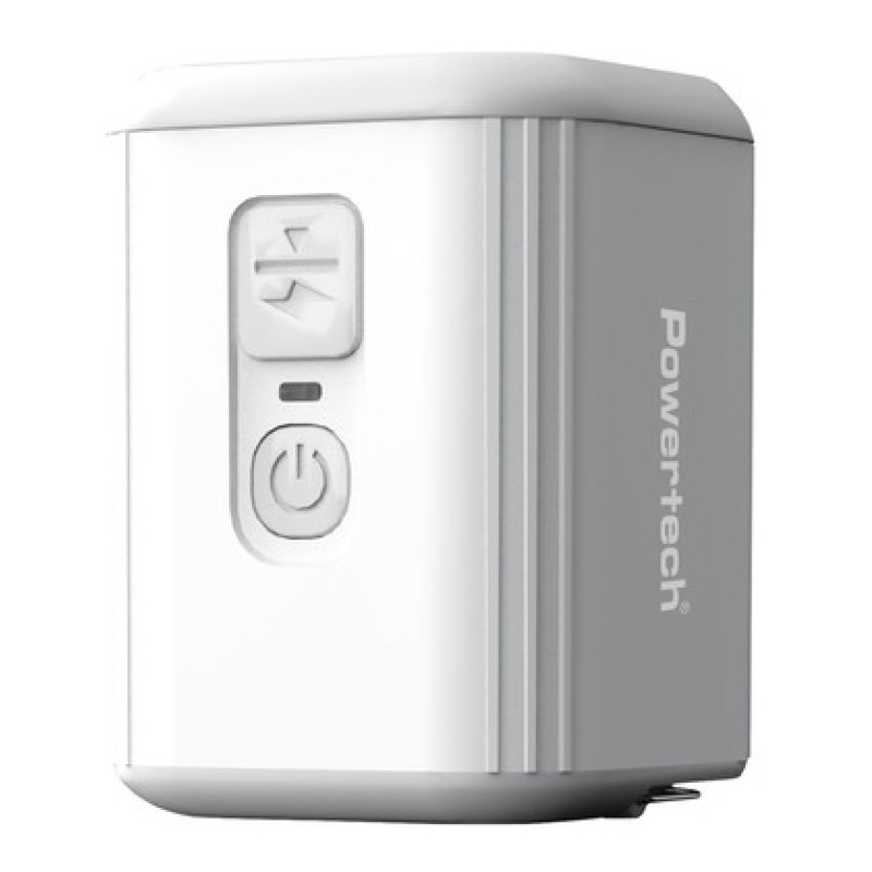 Powertech POWERTECH μίνι τρόμπα PT-1553 με φακό, 5W, επαναφορτιζόμενη, λευκή