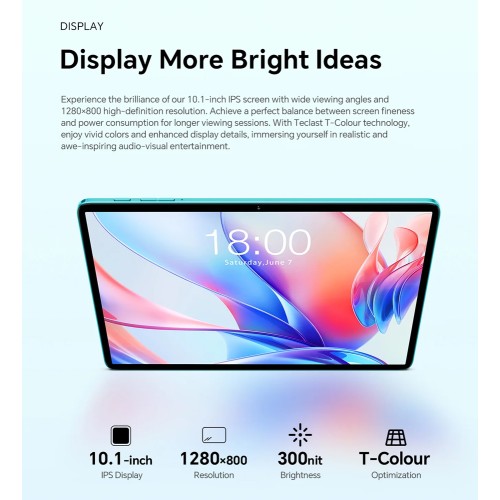 TECLAST TECLAST tablet P33 με πληκτρολόγιο/ποντίκι/στυλό αφής/θήκη/βάση, 10.1