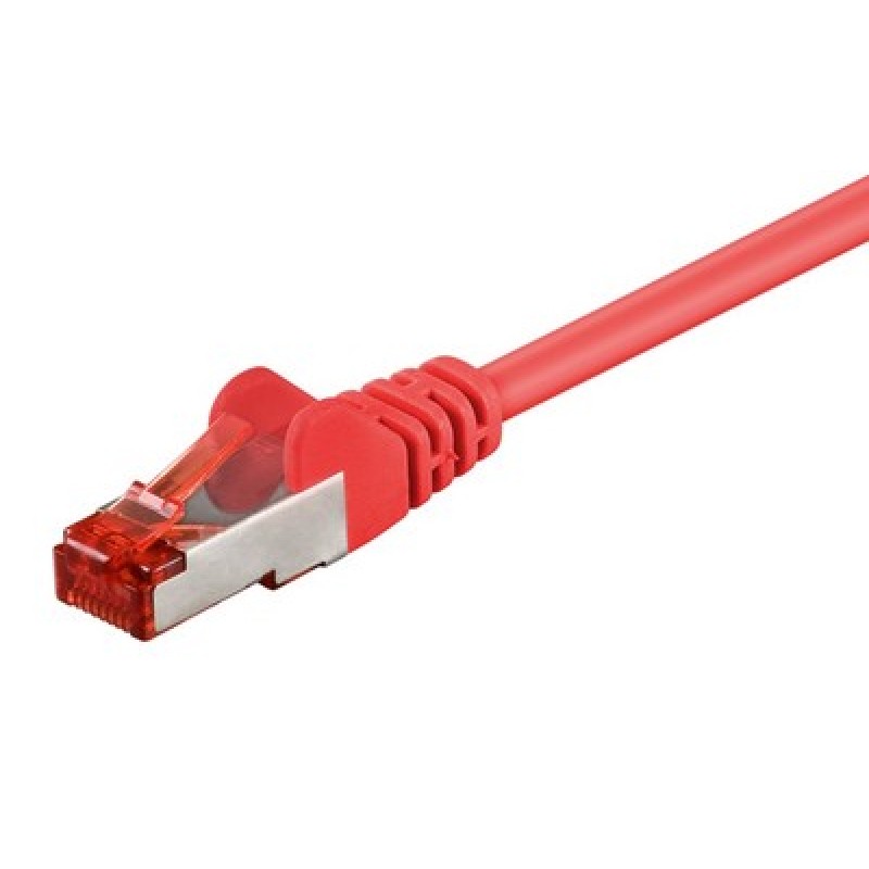 GOOBAY GOOBAY καλώδιο δικτύου 92458, CAT 6 S/FTP, copper, 250MHz, 0.15m, κόκκινο