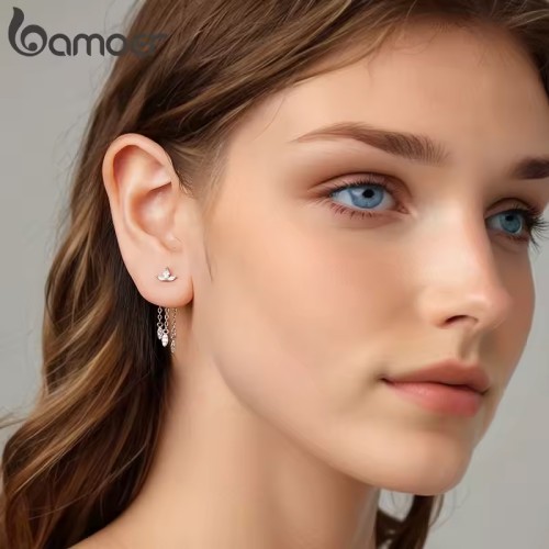 BAMOER BAMOER σκουλαρίκια καρφωτά BSE1240 με κυβική ζιρκόνια, ασήμι 925, ασήμι