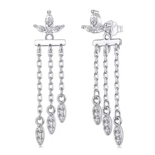 BAMOER BAMOER σκουλαρίκια καρφωτά BSE1240 με κυβική ζιρκόνια, ασήμι 925, ασήμι