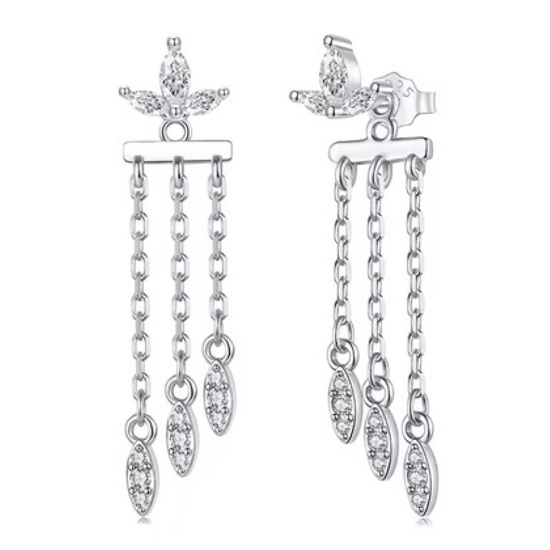 BAMOER BAMOER σκουλαρίκια καρφωτά BSE1240 με κυβική ζιρκόνια, ασήμι 925, ασήμι