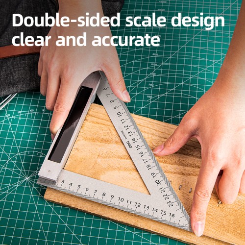 DELI DELI μεταλλικός τριγωνικός χάρακας DL303200, 200mm