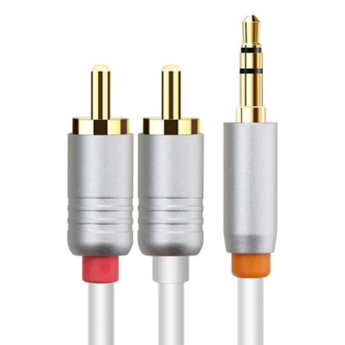 CABLETIME CABLETIME καλώδιο ήχου 3.5mm σε 2x RCA CT-AV314-P12G, 3m, λευκό