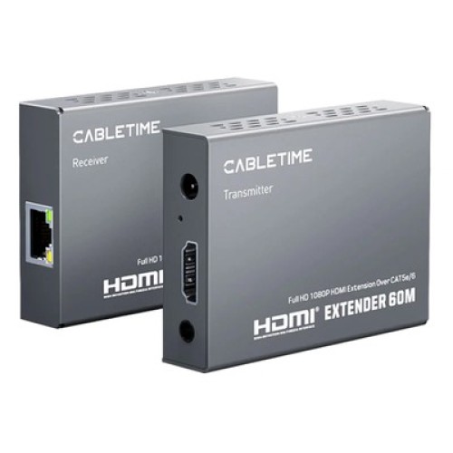 CABLETIME CABLETIME HDMI video extender CT-HEHD-FG60 μέσω καλωδίου RJ45, 1080p/60Hz, έως 60m