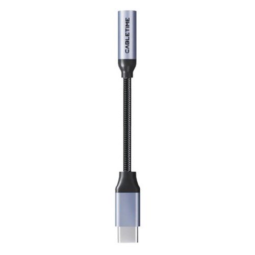 CABLETIME CABLETIME αντάπτορας USB-C σε 3.5mm CT-CMAUF-AG, γκρι