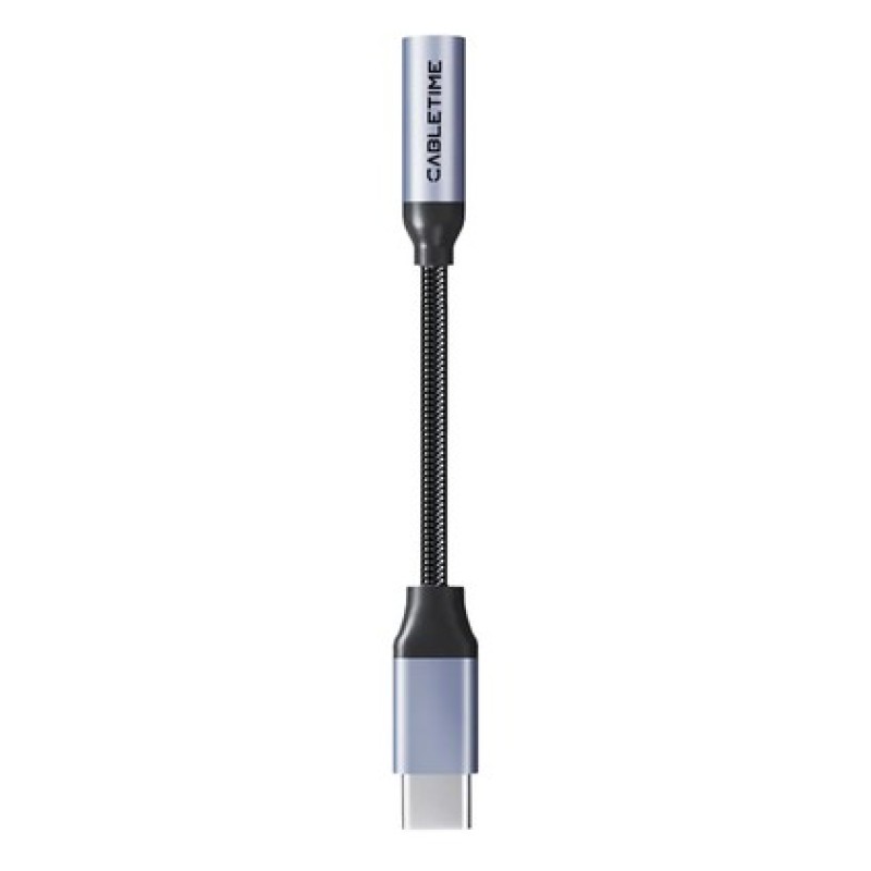 CABLETIME CABLETIME αντάπτορας USB-C σε 3.5mm CT-CMAUF-AG, γκρι