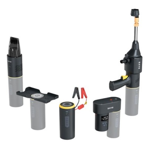 BAYU BAYU car kit με εκκινητή μπαταρίας/συμπιεστή αέρος/πιστόλι πλυσίματος/σκουπάκι αυτοκινήτου E-Pro C