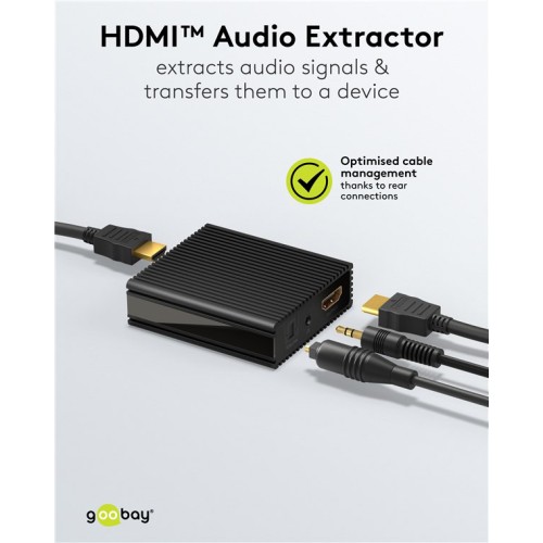 GOOBAY GOOBAY HDMI audio extractor 79138, 4K/30Hz, μαύρο