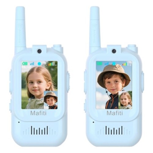 MAFITI MAFITI παιδικά walkie talkie JK200 με οθόνη & κάμερα, 3+ ετών, επαναφορτιζόμενα, μπλε, 2τμχ