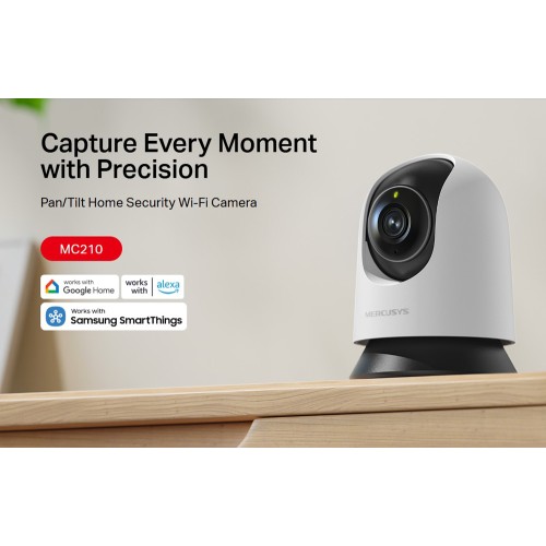 MERCUSYS MERCUSYS smart κάμερα MC210, 2K/3MP, WiFi, PTZ, SD, EU/1.0