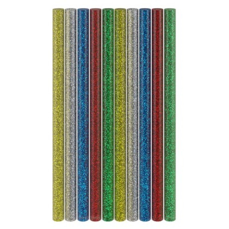 GOOBAY GOOBAY ράβδοι σιλικόνης 77855, Φ11mm x 200mm, glitter διάφορα χρώματα, 10τμχ