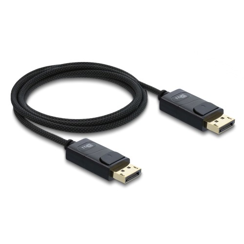 DELOCK DELOCK καλώδιο DisplayPort 2.1 81672, 16K/60Hz, 80 Gbps, 2m, μαύρο