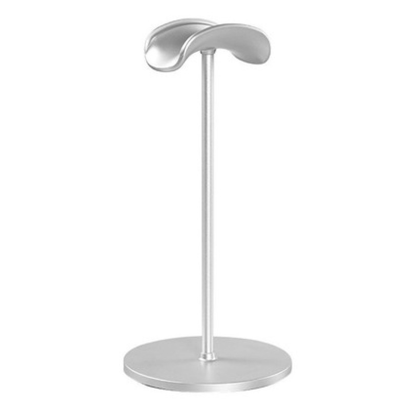 Powertech POWERTECH επιτραπέζια βάση ακουστικών PT-1580, ασημί