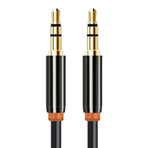 CABLETIME CABLETIME καλώδιο ήχου 3.5mm CT-AV311-P11G, gold plated, 0.5m, μαύρο