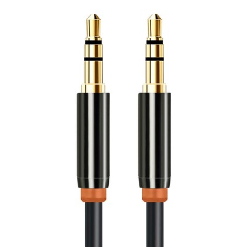 CABLETIME CABLETIME καλώδιο ήχου 3.5mm CT-AV311-P11G, gold plated, 0.5m, μαύρο