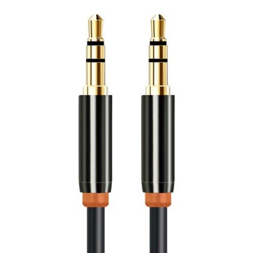 CABLETIME CABLETIME καλώδιο ήχου 3.5mm CT-AV311-P11G, gold plated, 1m, μαύρο