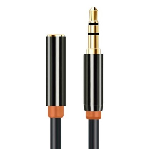 CABLETIME CABLETIME καλώδιο προέκτασης ήχου 3.5mm CT-AV311-P11FG, gold plated, 0.5m, μαύρο