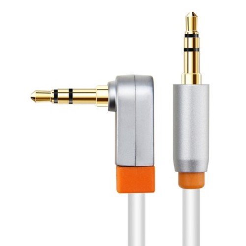 CABLETIME CABLETIME καλώδιο ήχου 3.5mm CT-AV311-P11RG, γωνιακό, gold plated, 3m, λευκό