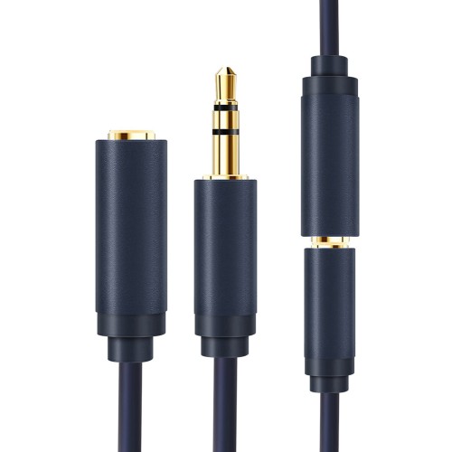 CABLETIME CABLETIME καλώδιο προέκτασης ήχου 3.5mm CT-AV302-H11G, gold plated, 10m, μπλε