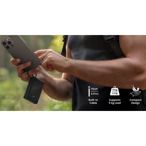 SILICON POWER SILICON POWER power bank CP10 με καλώδιο USB-C, 2x θύρες εξόδου, 10000mAh, 20W, μαύρο