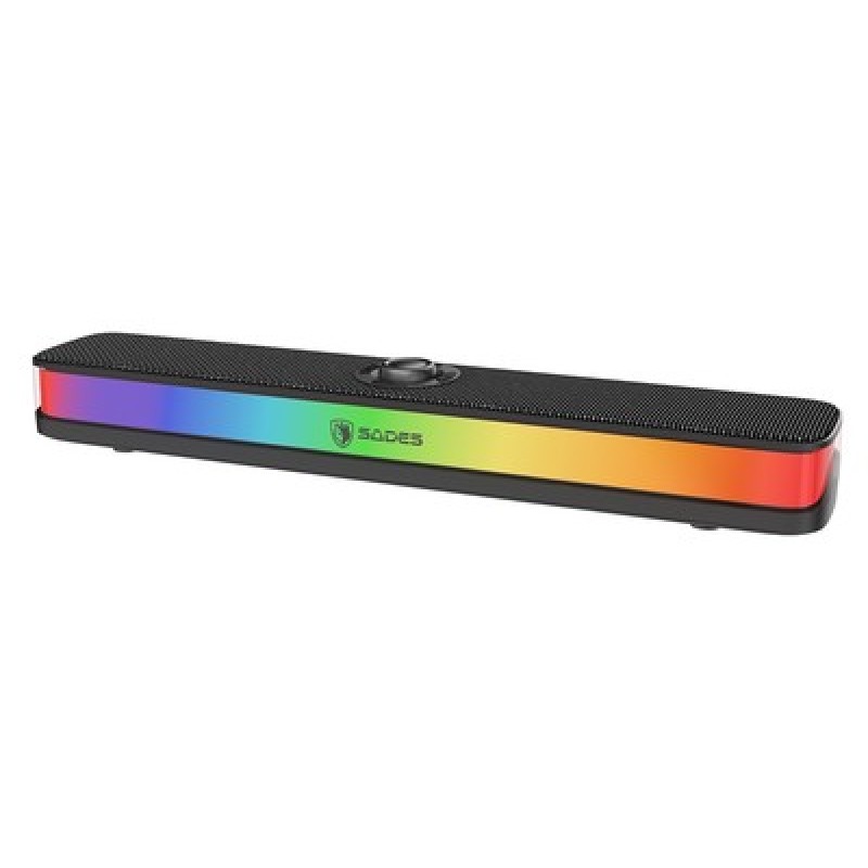 SADES SADES soundbar Posevolt με RGB φωτισμό, 10W, Bluetooth & USB-C/USB, μαύρο