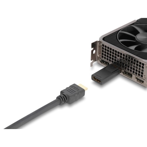 DELOCK DELOCK αντάπτορας DisplayPort σε HDMI 61086, 4K/60Hz, active, μαύρος