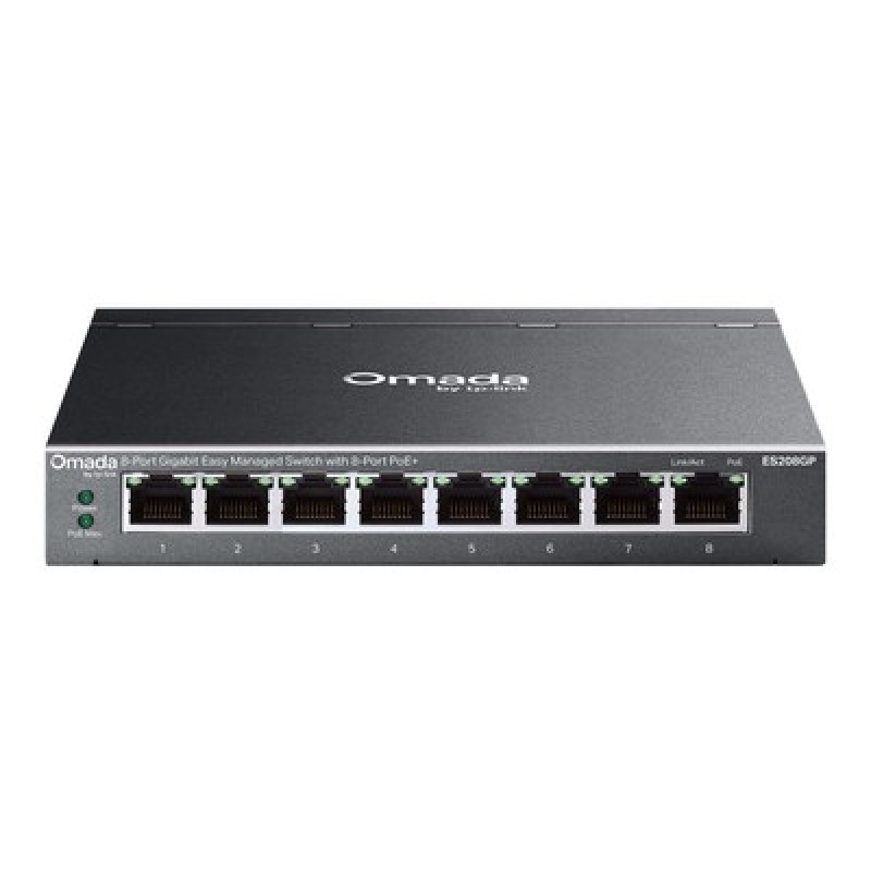 TP-Link TP-LINK easy managed switch ES208GP, 8x Gigabit θύρες, PoE+, V1.0