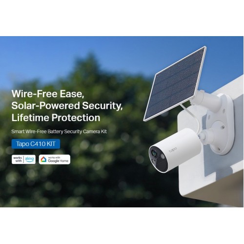 TP-Link TP-LINK smart ηλιακή κάμερα Tapo C410 KIT, 2K/3MP, WiFi, IP65, V2.0
