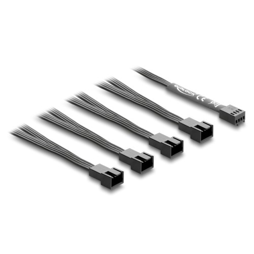 DELOCK DELOCK καλώδιο 1x 4pin PWM σε 4x 4pin PWM 84540 για ανεμιστήρες, 40cm