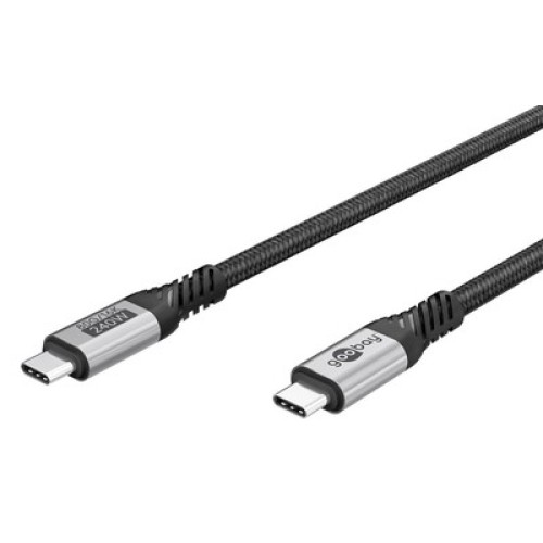 GOOBAY GOOBAY καλώδιο USB-C 74776, USB4, 240W, 80Gbps, 16K/60Hz, 1.5m, μαύρο