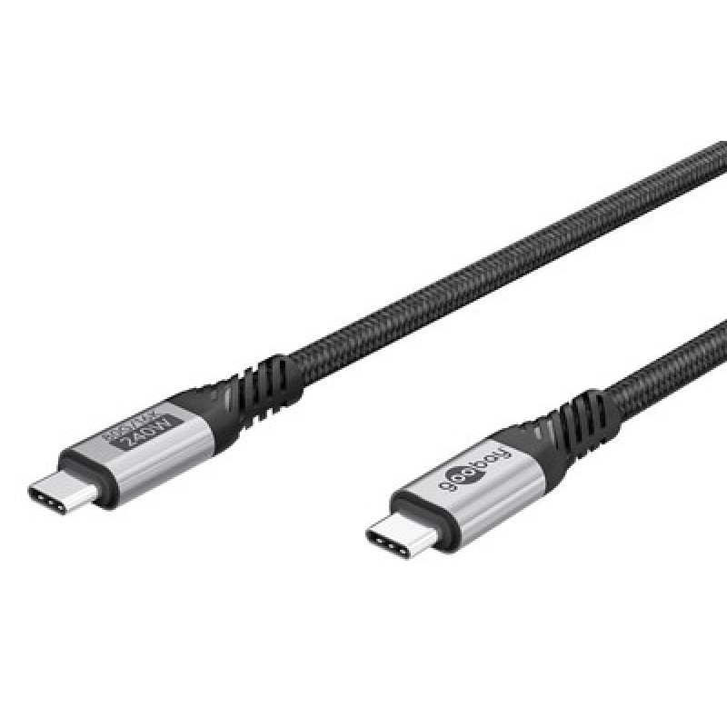 GOOBAY GOOBAY καλώδιο USB-C 74776, USB4, 240W, 80Gbps, 16K/60Hz, 1.5m, μαύρο