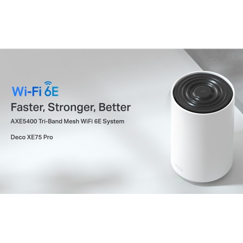 TP-Link TP-LINK Home Mesh WiFi 6E System Deco XE75 Pro, 5400Mbps AXE5400, Tri-Band, V3.0