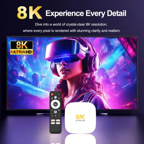 H96 MAX H96 MAX TV Box M2 Plus, 8K, 4/32GB, WiFi 6, Bluetooth, Android 14