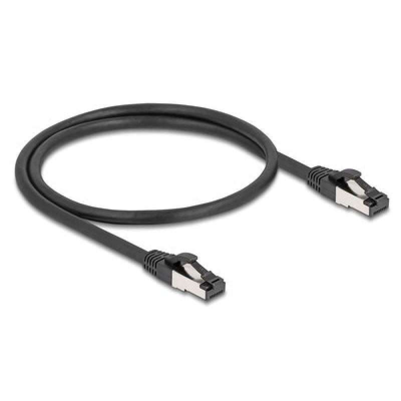 DELOCK DELOCK καλώδιο δικτύου 80570, CAT 8.1 S/FTP, copper, 2000MHz, 0.50m, μαύρο
