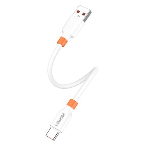 KAKUSIGA KAKUSIGA καλώδιο USB-C σε USB KSC-1024, σιλικόνης, 5A, 480Mbps, 0.25m, λευκό