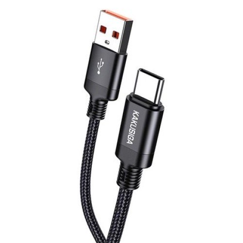 KAKUSIGA KAKUSIGA καλώδιο USB-C σε USB KSC-1000, 5A, 480Mbps, 3m, μαύρο