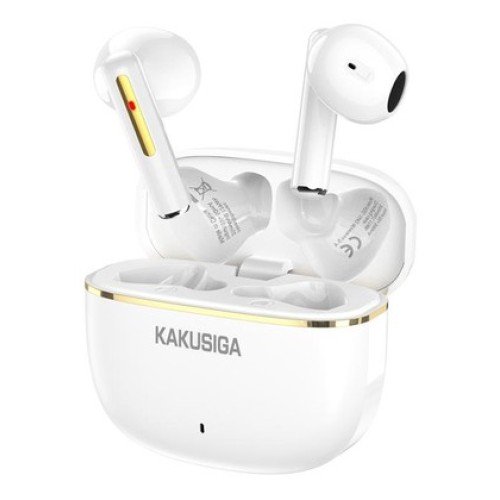 KAKUSIGA KAKUSIGA earphones με θήκη φόρτισης KSC-1482, True Wireless, 15mm, 35/300mAh, λευκά