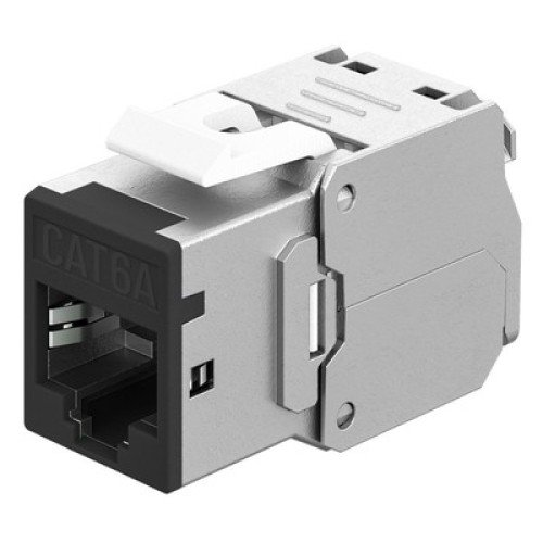 GOOBAY GOOBAY Keystone module RJ45 77943, CAT 6A STP, slim, toolfree, ασημί/μαύρο