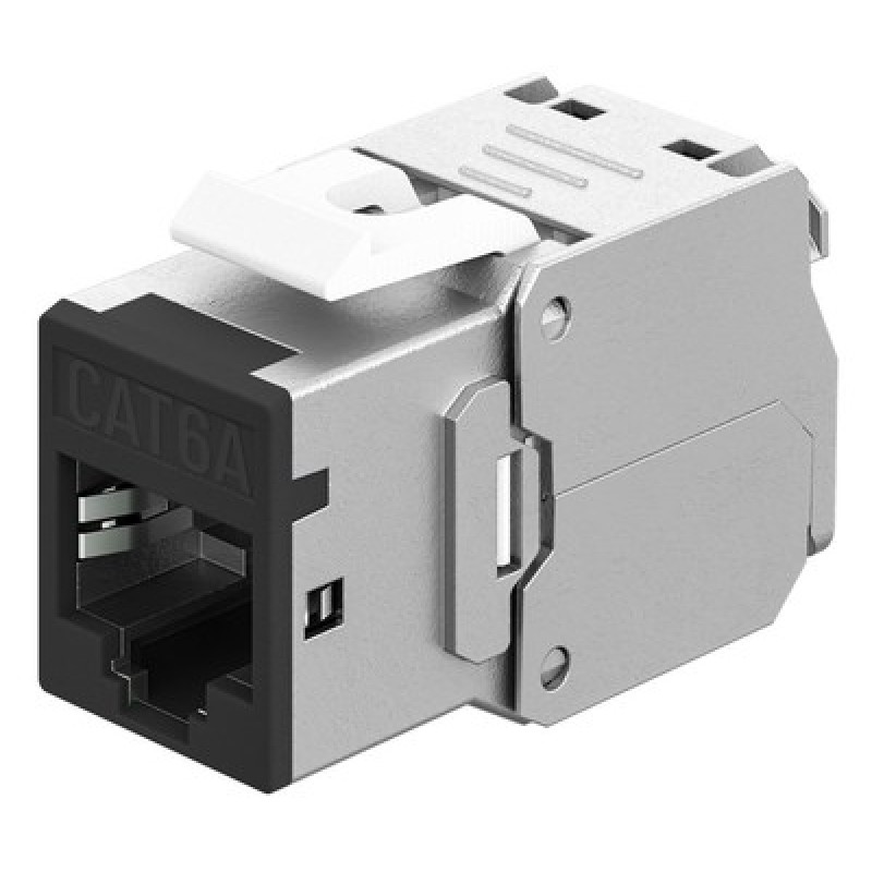 GOOBAY GOOBAY Keystone module RJ45 77943, CAT 6A STP, slim, toolfree, ασημί/μαύρο