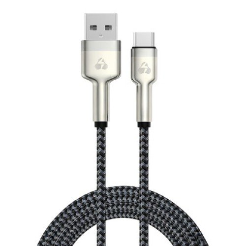 Powertech POWERTECH καλώδιο USB-C σε USB PTR-0199, PD 60W, 480Mbps, 1m, μαύρο/γκρι