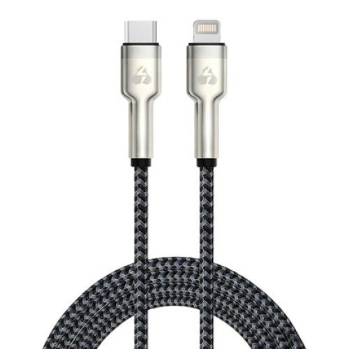 Powertech POWERTECH καλώδιο Lightning σε USB-C PTR-0200, PD 27W, 480Mbps, 1m, μαύρο/γκρι