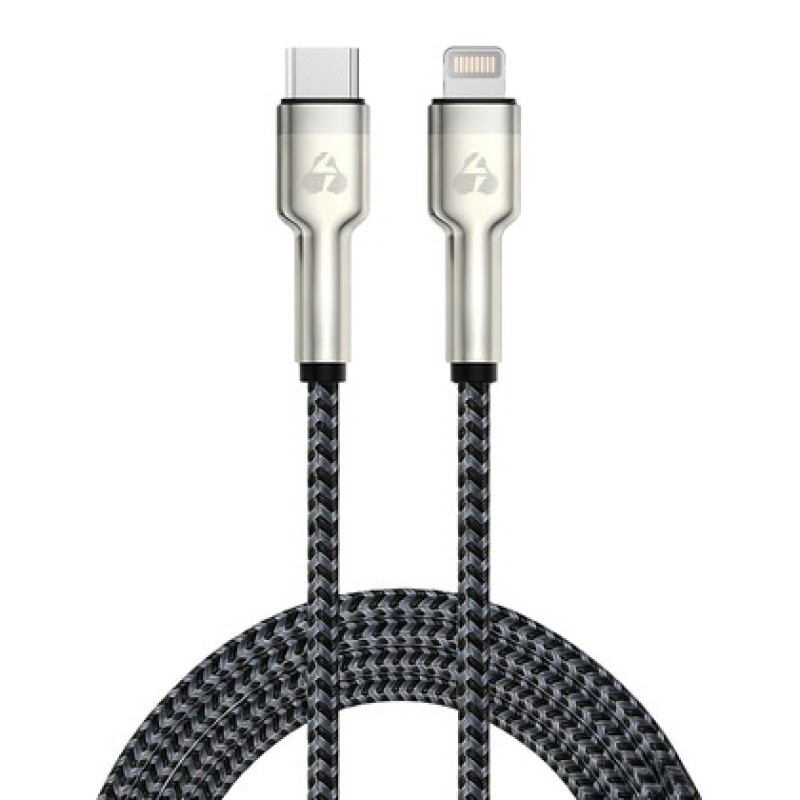 Powertech POWERTECH καλώδιο Lightning σε USB-C PTR-0200, PD 27W, 480Mbps, 1m, μαύρο/γκρι
