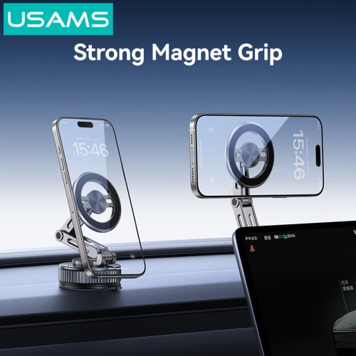 USAMS USAMS βάση smartphone αυτοκινήτου ZJ087 για ταμπλό/παρμπρίζ, μαγνητική, μαύρη