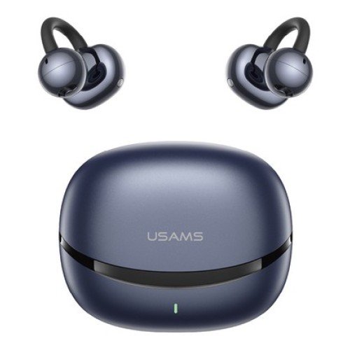 USAMS USAMS earphones με θήκη φόρτισης Echo R03, OWS, Φ11mm, 40/300mAh, μπλε