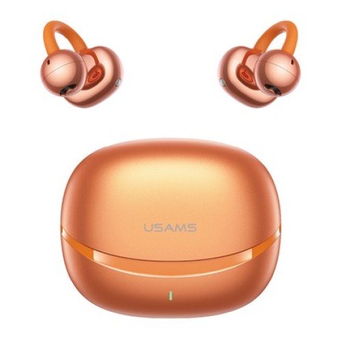 USAMS USAMS earphones με θήκη φόρτισης Echo R03, OWS, Φ11mm, 40/300mAh, πορτοκαλί